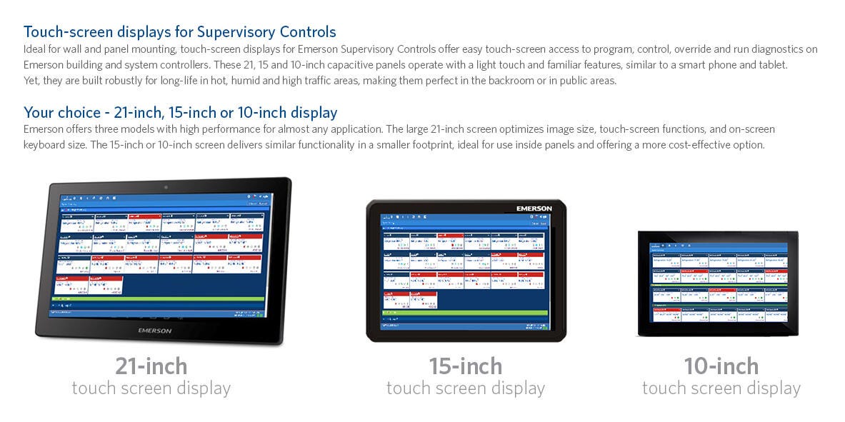 Touch-screen displays for Supervisory Controls