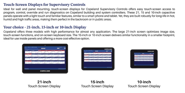 Touch-screen displays for Supervisory Controls