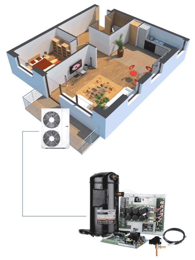 Compressor, Drive, Controller, Electronic Expansion Valve, Temperature Sensor