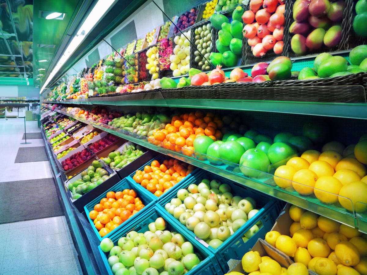 chiller aisle fruit display