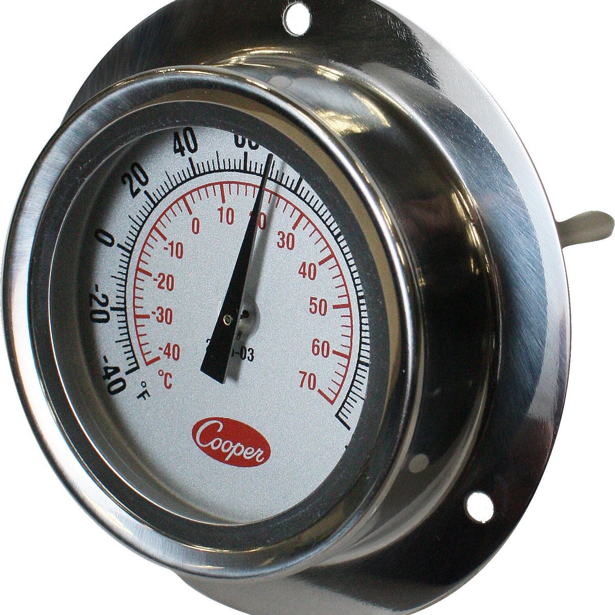 Industrial Flange Mount 4" Stem Thermometer