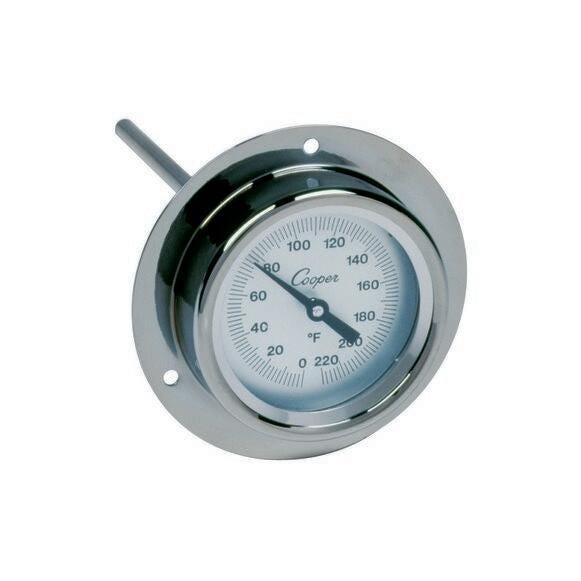 Industrial Flange Mount 6" Stem Thermometer