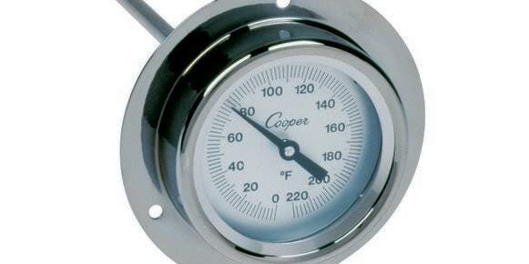 Industrial Flange Mount 6" Stem Thermometer