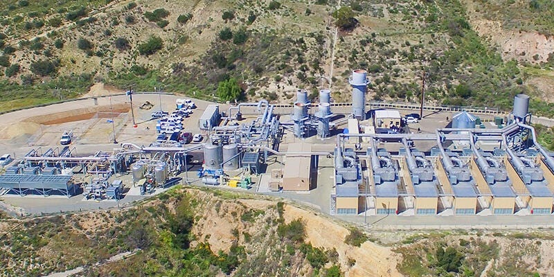 Landfill industrial gas plant