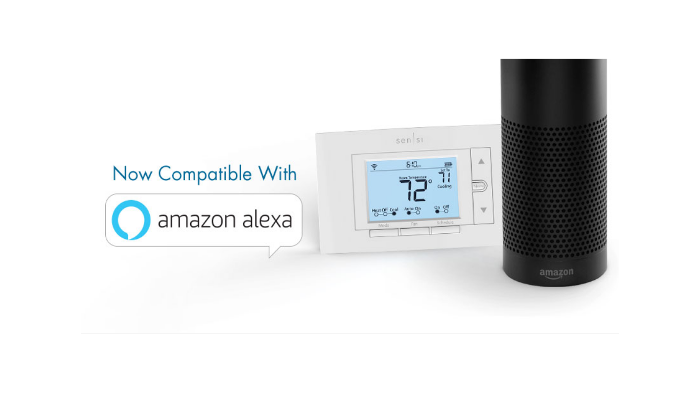 Sensi thermostat now works with Amazon Alexa