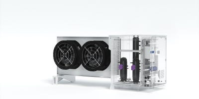 Copeland CO₂ scroll refrigeration unit with visible components