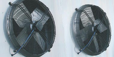 Metal HVAC ventilation fan