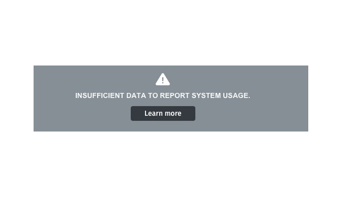 insufficient data to report system usage