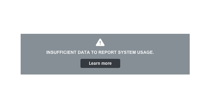 insufficient data to report to system