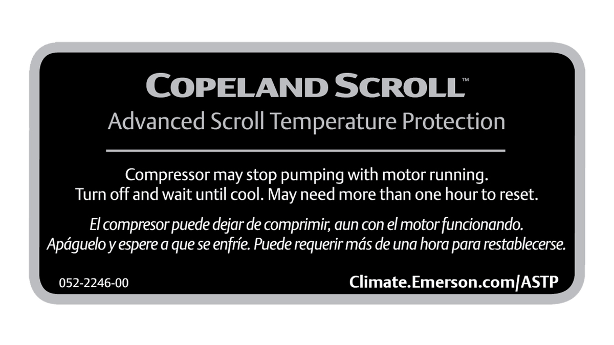 Protection de pointe pour la température Scroll (ASTP - Advanced Scroll Temperature Protection)