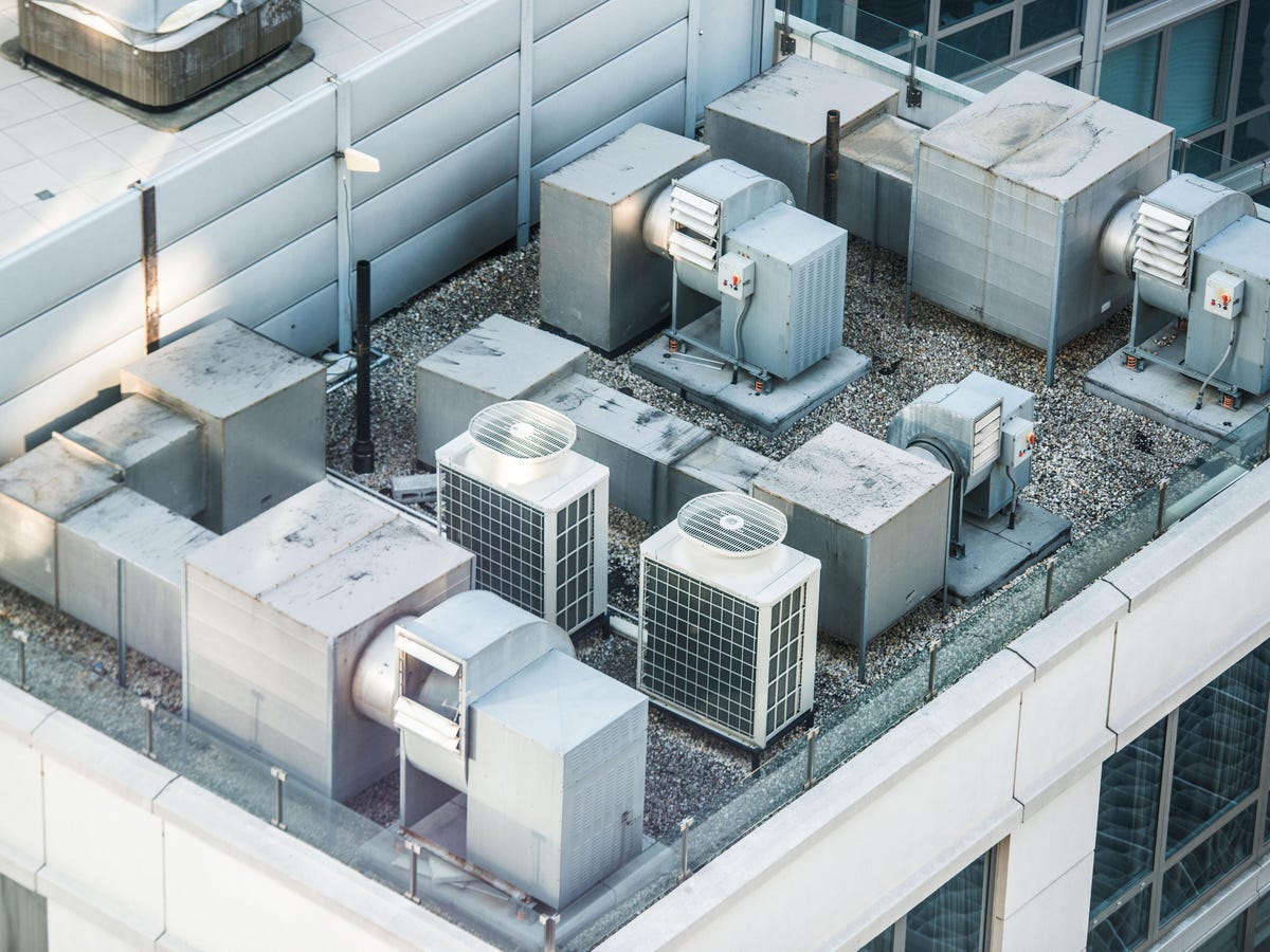 Rooftop HVAC from above