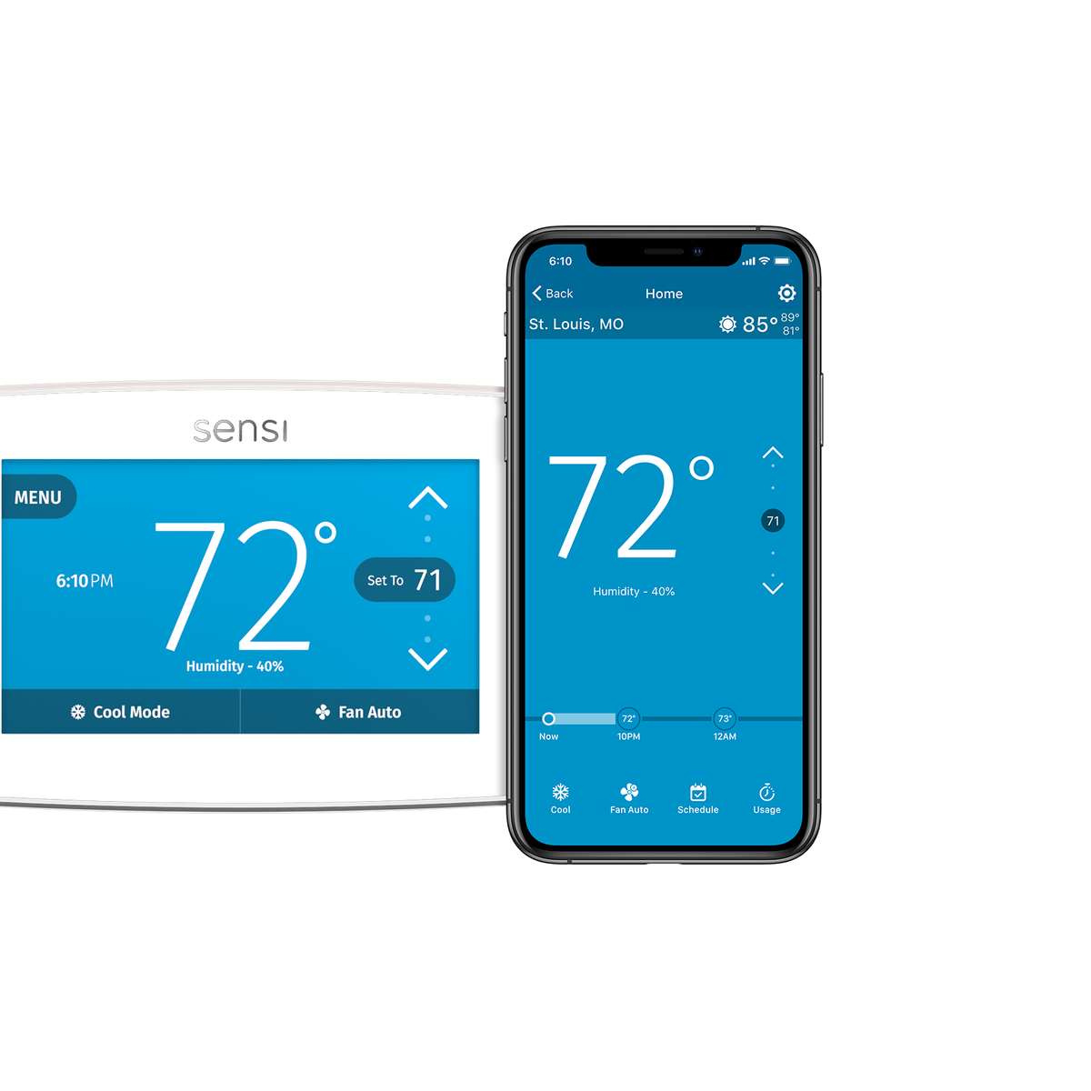 Sensi Touch Wi-Fi Thermostat with Phone