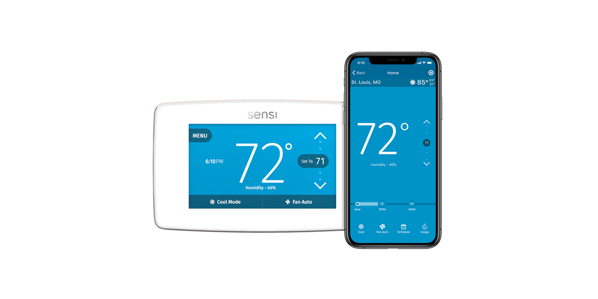 Sensi Touch Wi-Fi Thermostat with Phone