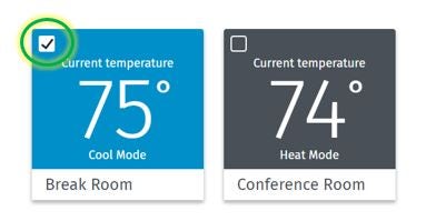 Select thermostat in MTM