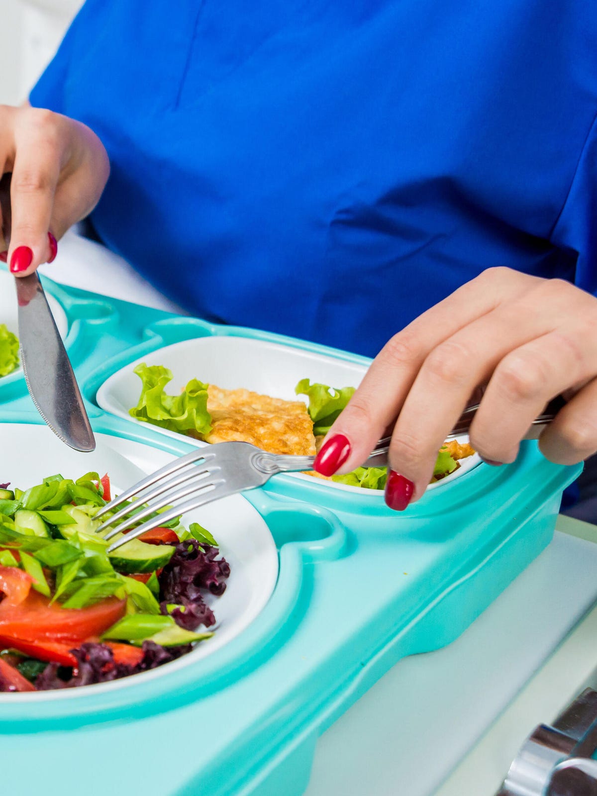 Hospital breakfast meal tray