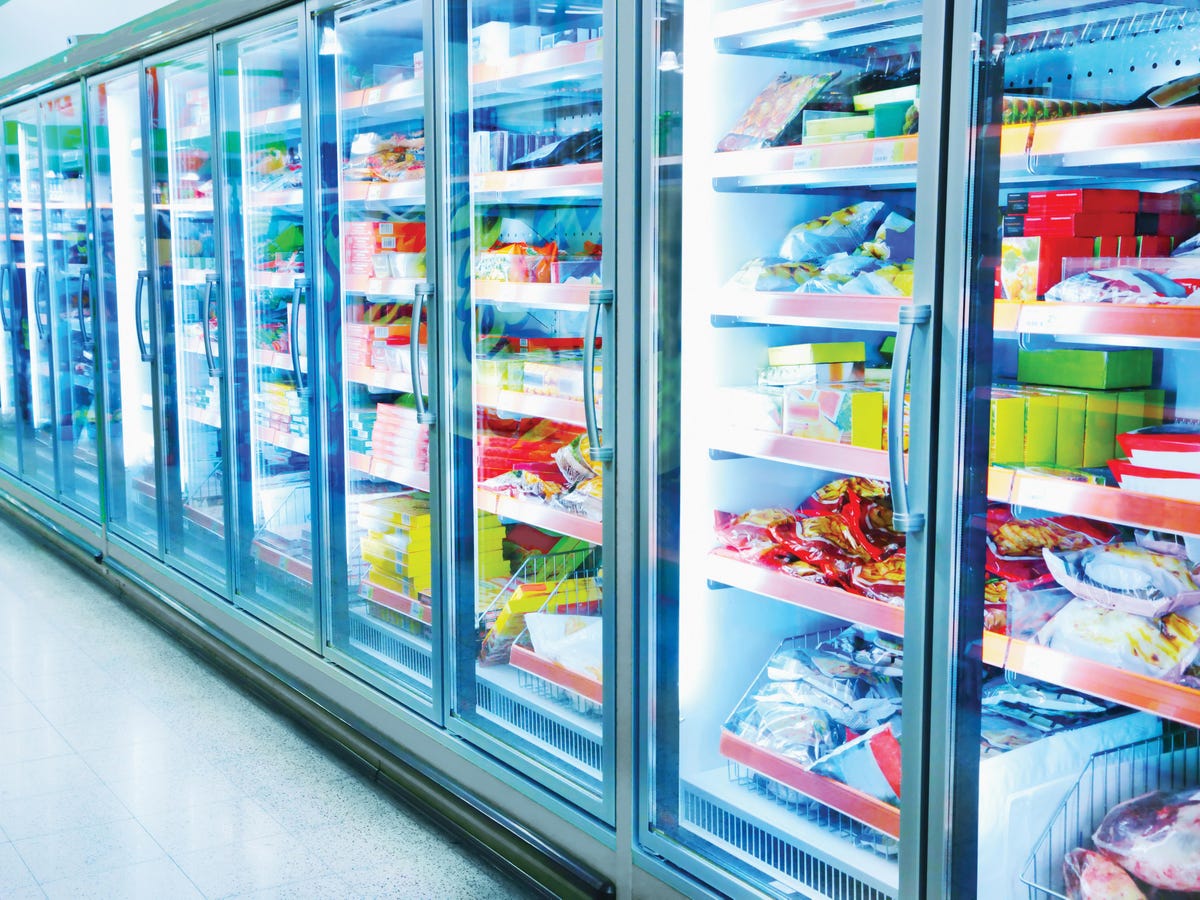 Supermarket chiller aisle