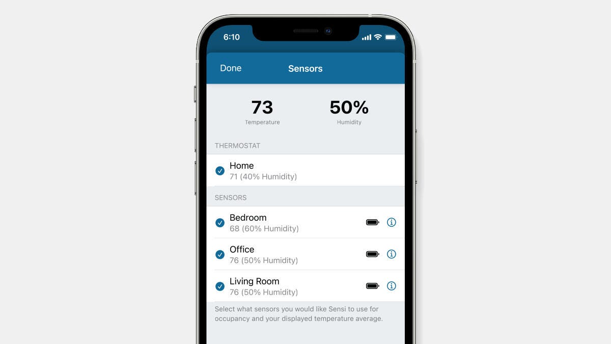 Sensi Room Sensor Placement In Key Areas