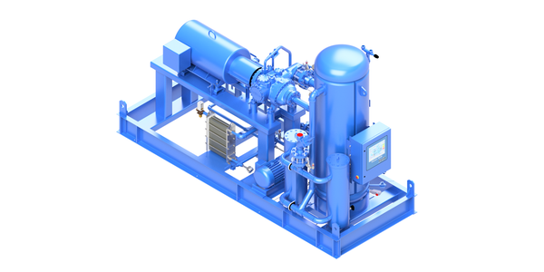 Overhead image view for VSTC transcritical single screw compressor