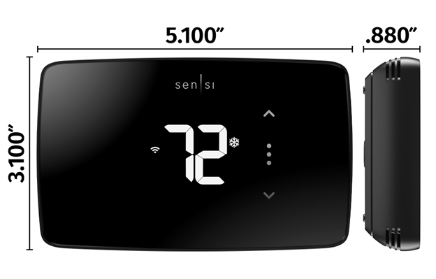 Sensi Lite smart thermostat dimensions