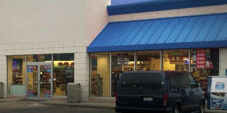 Convenience store façade