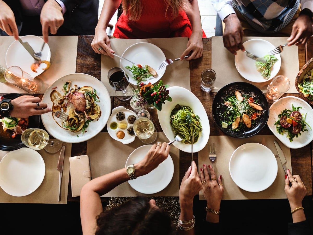 high tech food safety dinner table