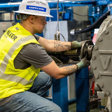 vilter equipment and worker