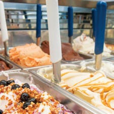 Ice cream trays in display