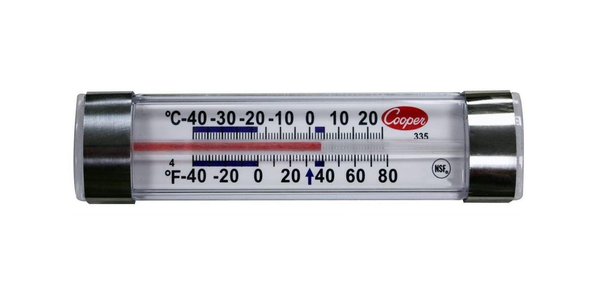 Horizontal Glass Tube Refrigerator Thermometer