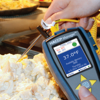 HACCP Manager handheld temperature data-collecting instrument