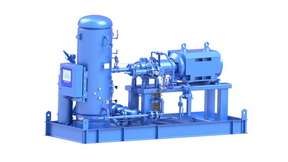 image of VSTC transcritical CO2 single screw compressor with Air-Lift bearing tech