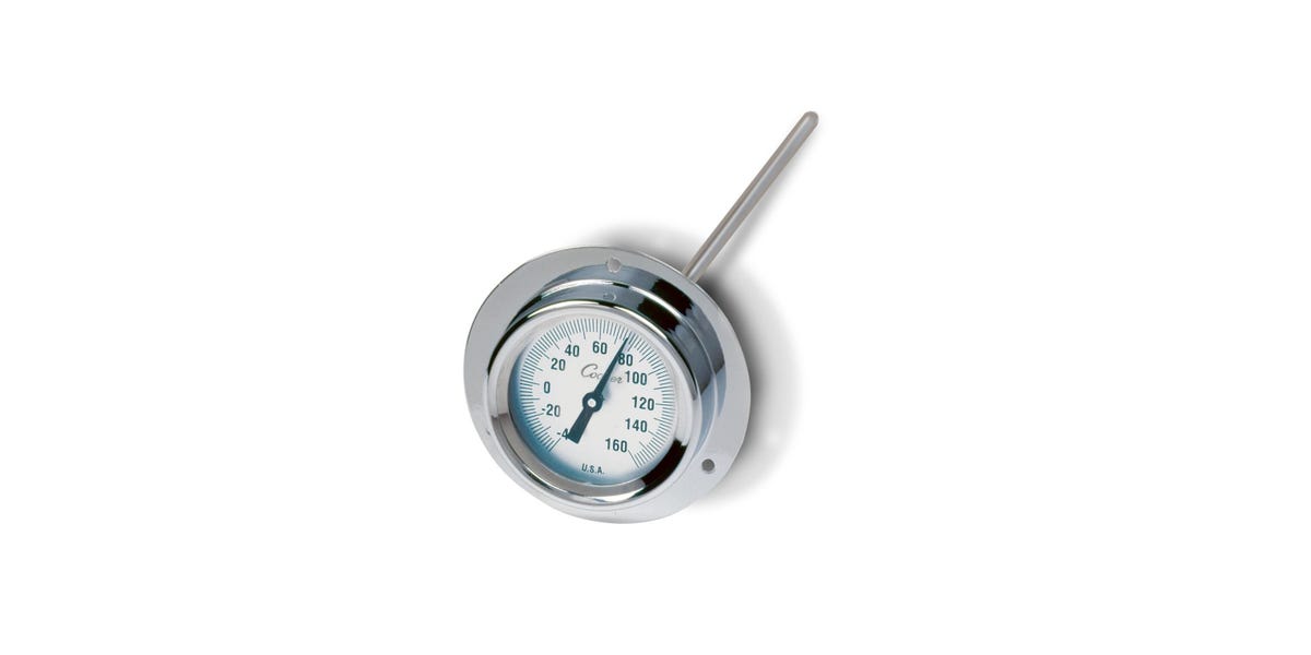 Industrial Flange Mount 9" Stem Thermometer