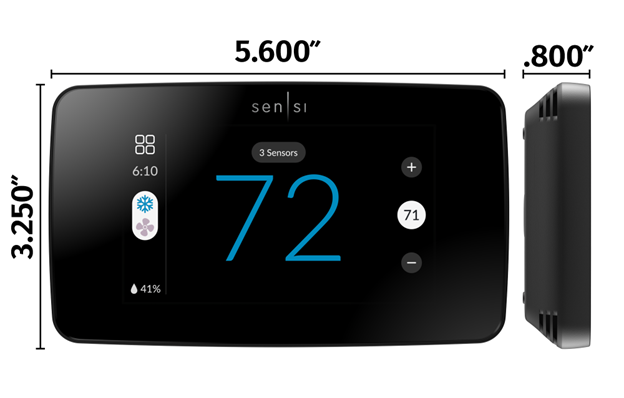 Sensi Touch 2 smart thermostat dimension