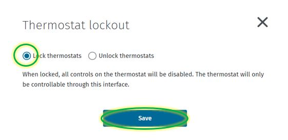 Thermostat Lockout in MTM