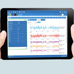 tablet showing different graphs