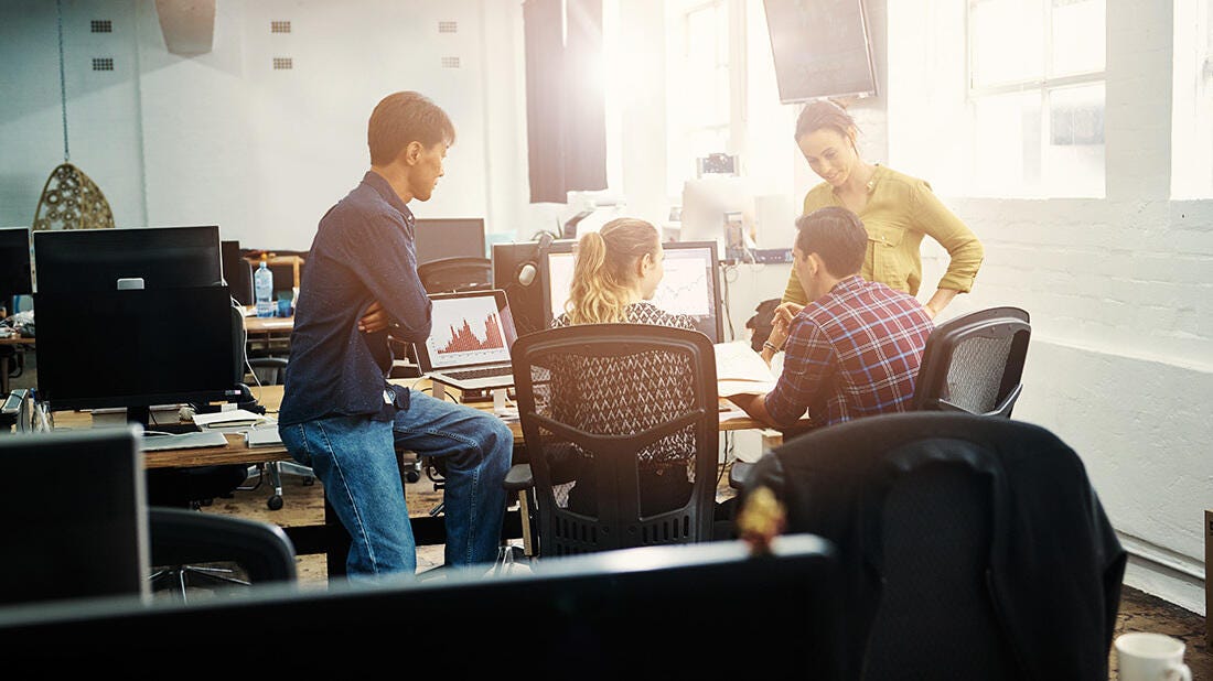 Office workers in a meeting