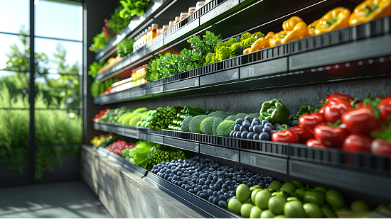 a grocery store with vegetables a grocery store with vegetables