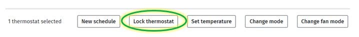 Select Lock Thermostat in MTM