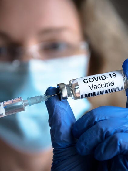 Doctor vaccine syringe mask vial COVID Doctor vaccine syringe mask vial COVID