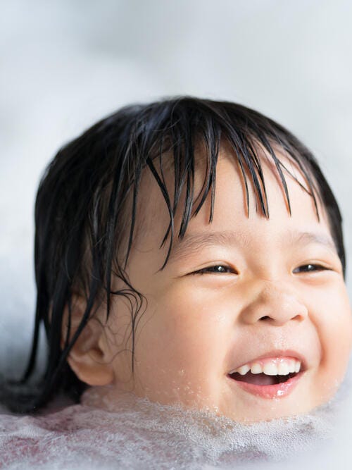 bathing kid