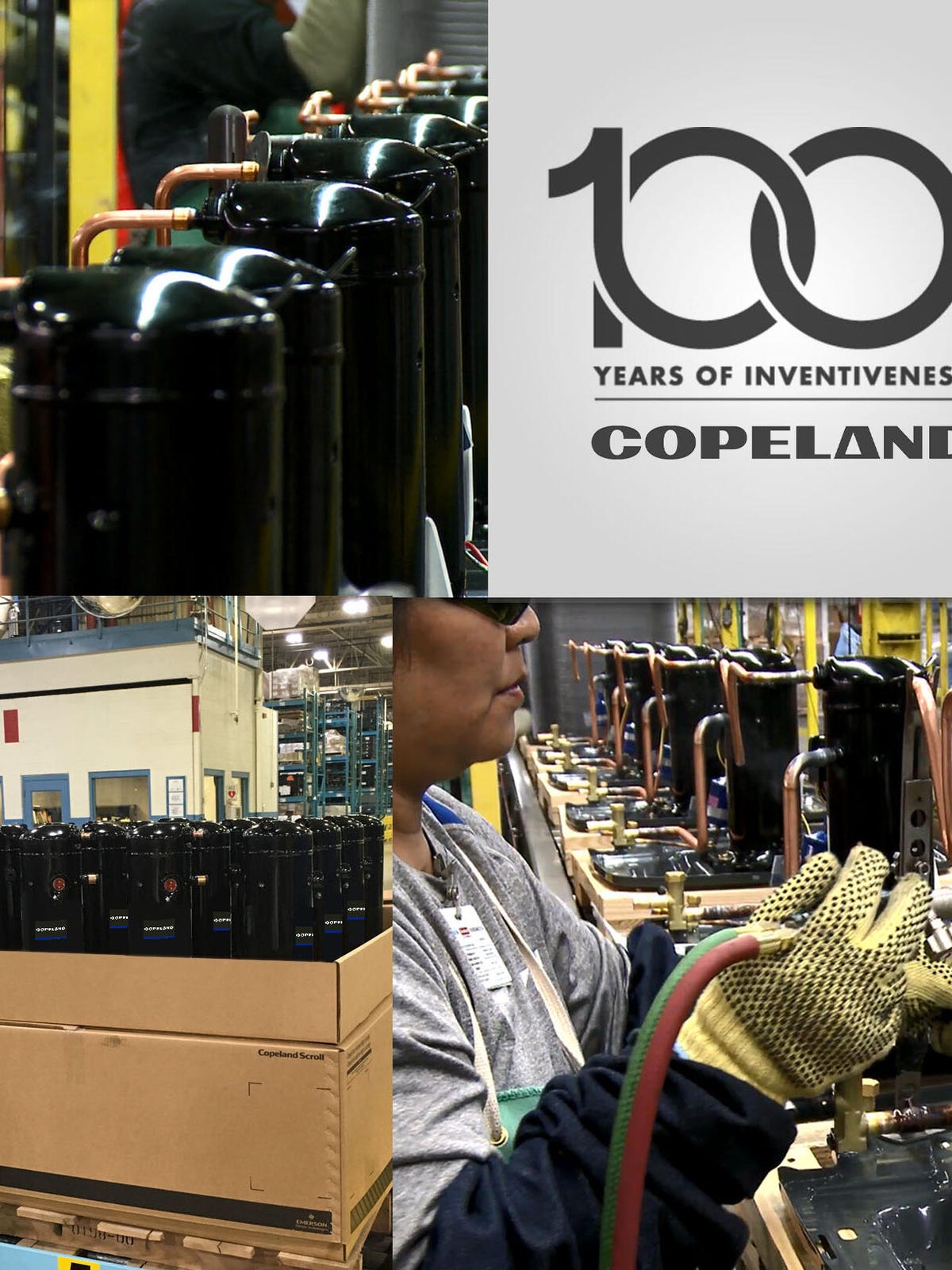 Zone d’assemblage du compresseur à spirale Copeland