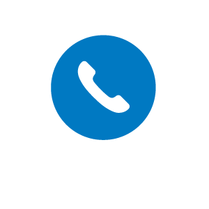 Blue telephone icon