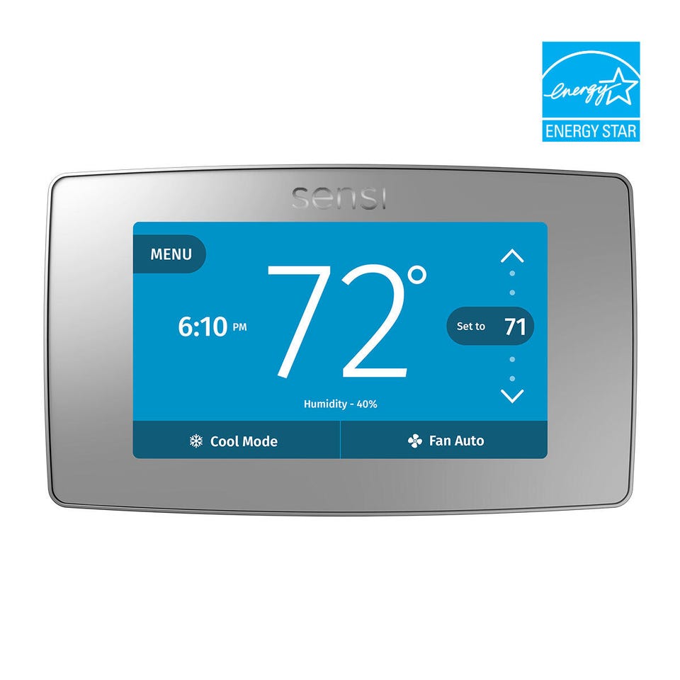 SENSI TOUCH SMART THERMOSTAT TOUCHSCREEN COLOR DISPLAY SILVER
