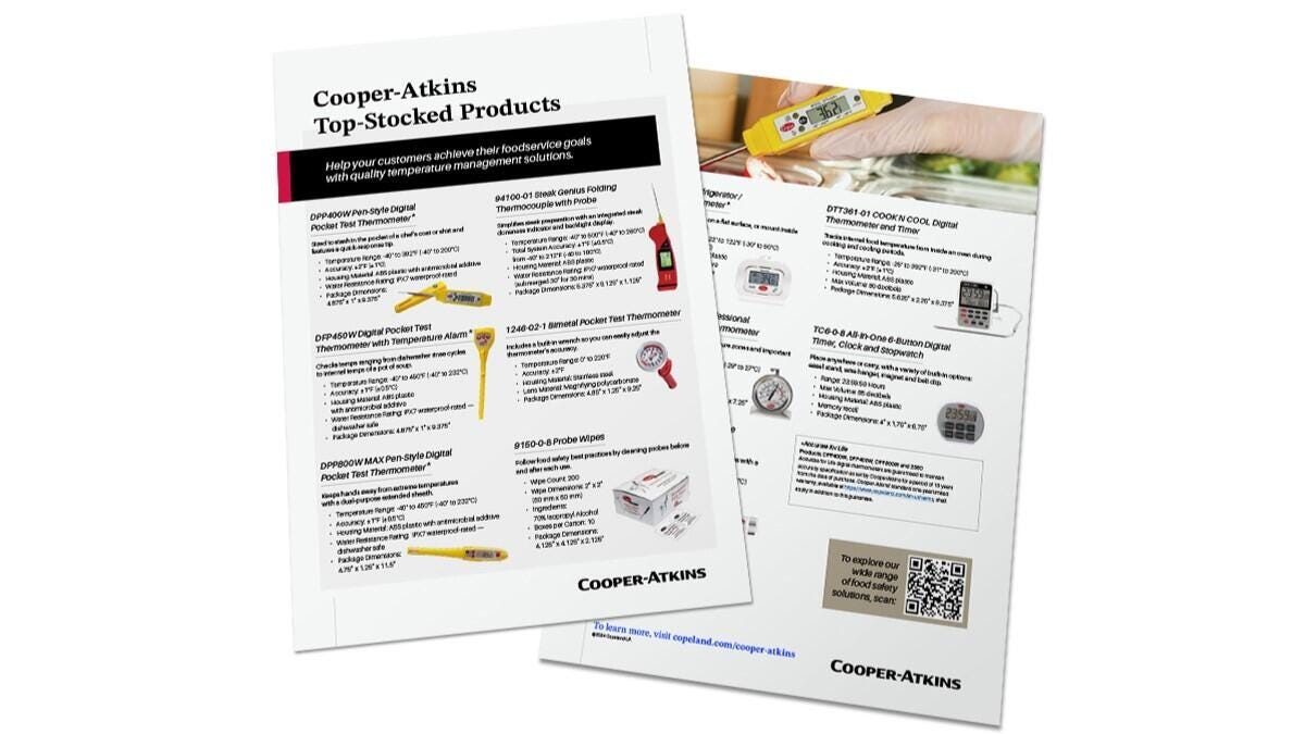 Cooper-Atkins Top Stocked Products Sell Sheet