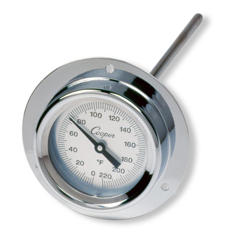 Industrial Flange Mount 9" Stem Thermometer