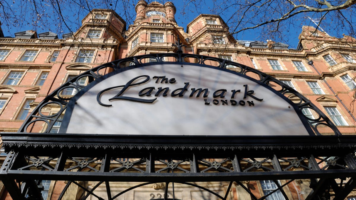 The Landmark Hotel sign