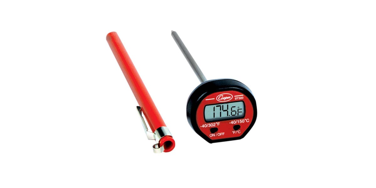 Oval style digital pocket test thermometer