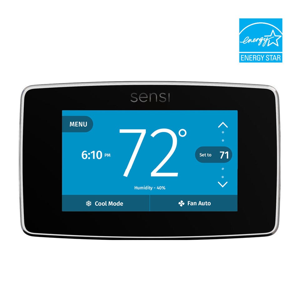 SENSI TOUCH WI-FI THERMOSTAT TOUCHSCREEN COLOR DISPLAY BLACK